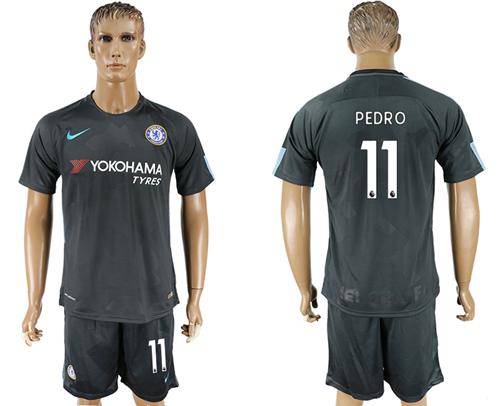Chelsea #11 Pedro Black Soccer Club Jersey